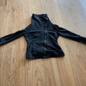 COPY - Lucy foldover mockneck black medium sweater jacket swacket morocross